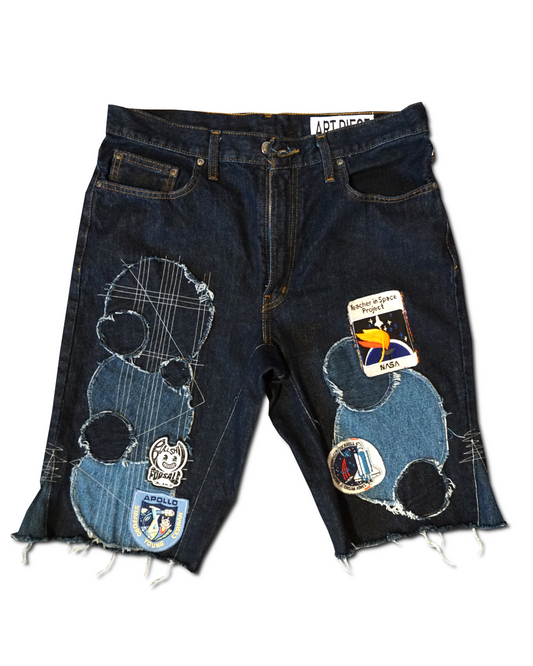 1OF1 Patch Work Jean Short 004
